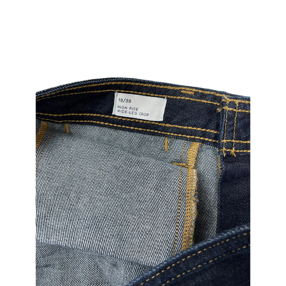 Gap High Rise Wide Leg Cropped Denim Jeans Size 10/30 - Picture 5 of 6